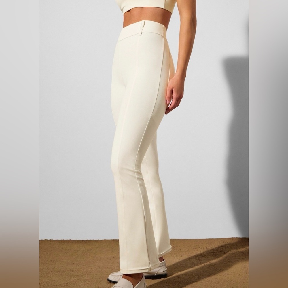 Elegant Cream High-Waisted Pants